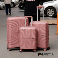 Vali nhựa 100% PP Brothers 701 màu rosegold  - size cabin 20"