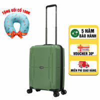 Vali nhựa chống bể size 20inch 50cm TRIP PP915 xanh rêu