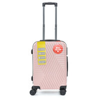 Vali nhựa cứng chính hãng khóa số cao cấp cho nữ Go&Fly GF105 size 20′ 24′ hồng