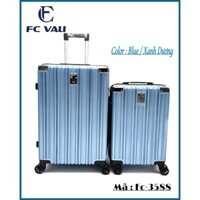 Vali nhựa dây kéo chất liệu nhựa PC vân nhám chống trày.Vali có ngăn đựng cốc nước,size 20/24 inch