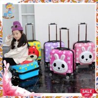 Vali nhựa kéo cho trẻ em. Vali Size 18 inch dùng cho bé trai và gái. Hàng cao cấp, nhựa ABS + PC an toàn khi sử dụng