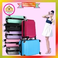 Vali nhựa kéo du lịch cao cấp, Size 20, 24- Vali vân ngang bo góc thể hiện cá tính đầy đủ màu sắc