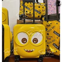 Vali nhựa kéo du lịch trẻ em. Vali size 18 inch dùng cho bé trai và gái. In hình ngộ nghĩnh, nhựa ABS chịu lực tốt