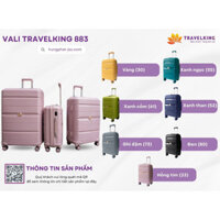 Vali nhựa PP dẽo cao cấp Travelking 883 Hùng Phát không lo bể vỡ bảo hành TRỌN ĐỜI