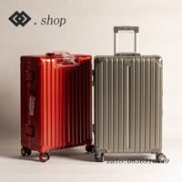 Vali Nữ Khung Nhôm Cao Cấp Aili20Inch Thanh Kéo Lên Máy Bay Hộp Đựng Bánh Xe Đa Năng Âm Thanh Nhẹ Mật Khẩu Khóa Hải Quan