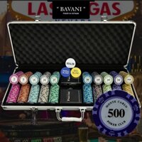 Vali Poker có 200/300/500 Chip Phỉnh Poker Monte Carlo Hàng Chính Hãng Cao Cấp