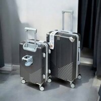 Vali size 28 kéo du lịch nhựa dẻo, ốp góc si inox, có móc treo đồ, có khay để nước, 3 size. tặng túi đựng giày.