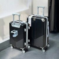 Vali size20/24/28 kéo du lịch nhựa dẻo, ốp góc si inox, có móc treo đồ, có khay để nước, 3 size. tặng túi đựng giày.