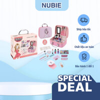 Vali Trang Điểm Cho Bé Gái, Đồ Chơi Makeup, Đồ Chơi Làm Đẹp Cao Cấp, Dễ Làm Sạch-Kèm Máy Hơ Móng