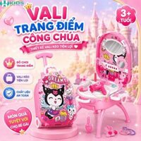 Vali Trang Điểm Công Chúa Cho Bé, Balo Kéo Biến Hình Bàn Trang Điểm Kèm Phụ Kiện