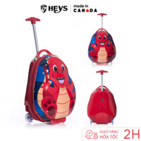 Vali Trẻ Em Heys Travel Tots S Dinosaur Red Nhựa PC cao cấp, Trọng Lượng Siêu Nhẹ Cho Bé, Du Lịch Tiện Lợi, Chính Hãng