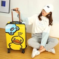 Vali Trẻ Em Kéo Du Lịch Hoạ Tiết Hoạt Hình Minion, vịt vàng Gấu Thỏ hồng Cho Bé Trai Gái Đều Đẹp Nhựa ABS Chống Va Đập