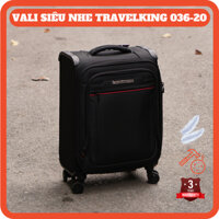 Vali vải dù xách tay siêu nhẹ TRAVELKING 036 ĐEN 20"