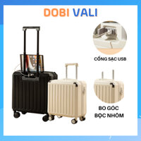 Vali xách tay nhỏ gọn ADOBI Vali size 18 inch có cồng cắm USB nhỏ gọn chắc chắn bánh xe quay 360 độ