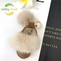 Valley LIMIT Mini Boot Móc Khóa Túi Thời Trang Lông Tơ Mặt Dây Chuyền