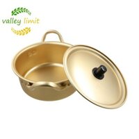Valley LIMIT Nồi Mì Ăn Sáng Mì Trứng Sữa Súp Dụng Cụ Nhà Bếp Vàng Hàn Quốc Có Nắp Nồi
