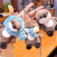 Valley LIMIT Otter Sang Trọng Móc Khóa Nhồi Bông Mềm Quà Tặng Giáng Sinh Cặp Đôi Móc Chìa Khóa