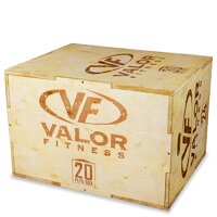 Valor Fitness Plyo Box - Wooden Plyometric Jump Box for Strength and Conditioning Training Box Jump (20” x 24” x 30”) and (18” x 20” x 24”)