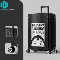 Valy Hành Lý Mẫu Hoạt Hình Họa Tiết Vali Kéo 20 Inch Đáng Yêu Vali Du Lịch Nam Nữ Vali Hành Lý Bánh Xe Đa Năng