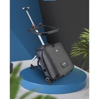 Valy kéo du lịch cho bé kiếm xe đẩy em bé có đai an toàn và khóa hải quan chắc chắn, Vali cho bé ngồi chính hãng QBox