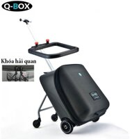 Valy kéo trẻ em có ghế ngồi cho bé thương hiệu QBOX, Vali kéo kèm xe đẩy đa năng thích hợp 2 trong 1 tiện dụng