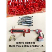 Vam ép giảm xóc xe máy - Van ép ti giảm xóc bằng máy siết bulong