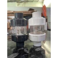 VAN 1 CHIỀU TRONG SUỐT NHỰA U-PVC CAO CẤP  GIỮ NƯỚC CHO HỒ CÁ PHI 20-25-