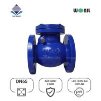 Van 1 chiều Wonil Lá Lật Mặt Bích Gang DN65