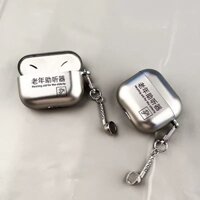 Văn bản dành cho người cao tuổi Vỏ bảo vệ Bluetooth sáng tạo AirPods4 Vỏ bảo vệ chống ồn bằng bạc Thế hệ thứ ba Apple pro