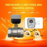 Van bi điện thường đóng 220v 24v 12v ren 42 49 60 - Van khoá nước tự động bằng motor, có điện van mở