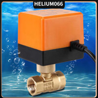 Van bi động cơ điện bằng đồng thau AC 220V 2 chiều 3 dây 1.6Mpa Chủ đề DN15 DN25 Helium066