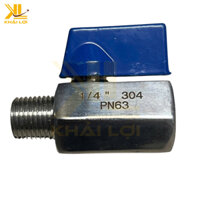Van bi mini Inox, Van gạt Inox khóa nước mini, Van khóa hơi mini