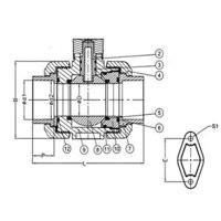 Van Bi Rắc Co Lắp Động Cơ UPVC/PPH D21 D27 D34 D42 D48 D60