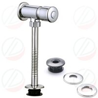 Van Bồn Tiểu Nam Xả Tiểu Nhấn Inox Phủ Crome Bóng - Kiểu ống xả thẳng, tự ngắt tiết kiệm nước