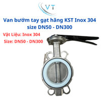 Van bướm tay gạt hãng KST Inox 304 size DN125 - DN200.