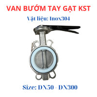 Van bướm tay gạt hãng KST  Inox 304 size DN125 - DN200.