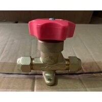 Van chặn tay phi 10 - Van chặn gas lạnh bằng đồng phi 10 - Van chặn gas
