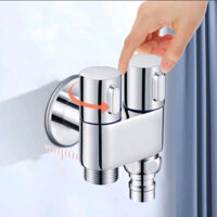 Van Chia Nước Bồn Cầu - Van Máy Giặt - Van 2 Cổng Cắm Xả Tiết Kiệm Không Gian