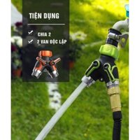 Van chia nước chữ Y 2 đầu ra, 2 khóa van độc lập, phi 27mm ¾, đầu nối ống nước chia 2 Minh House