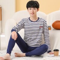 Vận Chuyển Nhanh 140-180CM Thu Đông Thanh Niên Bộ Đồ Lót Cotton Nguyên Chất Vừa Lớn Bé Trai Bé Gái Hoạt Hình Quần Áo Mùa Thu Quần Dài Quần Áo Gia Đình Hàng Sẵn Có Vận Chuyển Nhanh