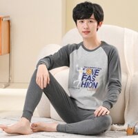 Vận Chuyển Nhanh 140-180CM Thu Đông Bé Trai Bé Gái Cotton Nguyên Chất Bộ Đồ Lót Trẻ Trung Hoạt Hình Mùa Thu Quần Áo Dài Bộ Đồ Ngủ Nhà Quần Áo
