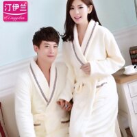 Vận chuyển nhanh = Bộ đồ ngủ Flannel Cặp đôi Khăn tắm khách sạn Áo choàng ngủ Áo choàng ngủ nam nữ Mùa đông dày lông cừu san hô mùa xuân thu Áo choàng tắm dài (Giá của liên kết là tất cả một bộ quần áo, cần quần áo cặp đôi để lựa chọn thứ tự kích thước tố