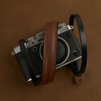[Vận chuyển nhanh] Da bò chính hãng VR Thích hợp cho máy ảnh kỹ thuật số đơn Sony Fuji Leica Micro Máy ảnh da thật Dây đeo vai Dây buộc