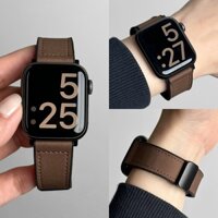 【VẬN CHUYỂN NHANH】Dây Đeo Bằng Da Thật Dành Cho Đồng Hồ Thông Minh Apple Watch S10 S9 8 7 6 5 49mm 46mm 42mm 44/45mm