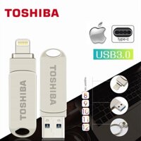 ♥Vận Chuyển + Thanh Toán Khi Nhận Hàng♥TOSHIBA Usb Flash Drive Cho iPhone Otg/Lightning Type-C 2 Trong 1 Pen Drive Cho IOS Thiết Bị Lưu Trữ Ngoài