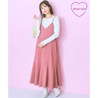 [Vận chuyển từ Nhật Bản] Nissen_  Váy yếm jersey cắt cỡ lớn marun