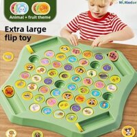 Ván cờ lật lớn, cặp động vật, trẻ em 2-4 người, trái cây, Ký Ức cờ vua, đồ chơi giáo dục tương tác giữa cha mẹ và con cái, ATPA