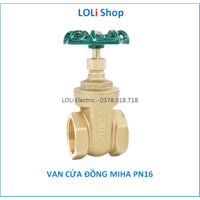 Van cửa đồng MIHA Minh Hòa PN16 DN15 (D21 - REN 1/2) DN20 (D27 - REN 3/4), Valve Vòi hai đầu ren trong - LOLi