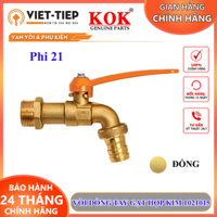 Van cửa Việt Tiệp 1021015 vòi đồng 2 nửa tay gạt hợp kim nhôm phi 21 được phân phối chính hãng bởi KOK