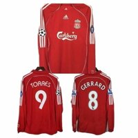 [Vấn đề cổ điển] 06-07 Liverpool sân nhà Áo bóng đá dài tay TORRES GERRARD Áo bóng đá nam